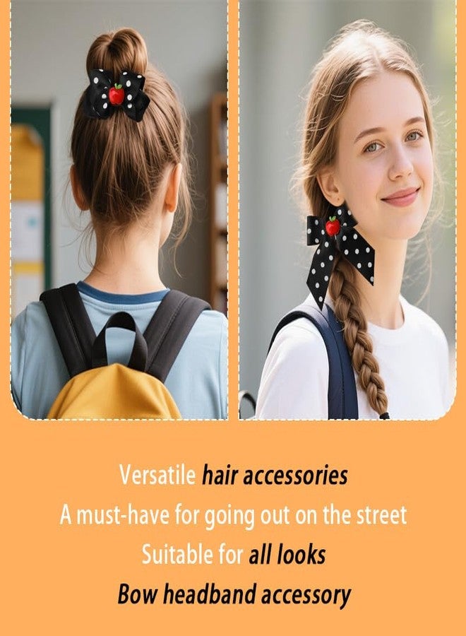 Yreamont First Day of Kindergarten Bowknot Hair Clips for Girls Granddaughter Niece Sister Back to School Gifts for Kids Daughter Black Polka Dot Bow Hair Clip for Teen Girls Back to School Decorations 2PCS - Image 4